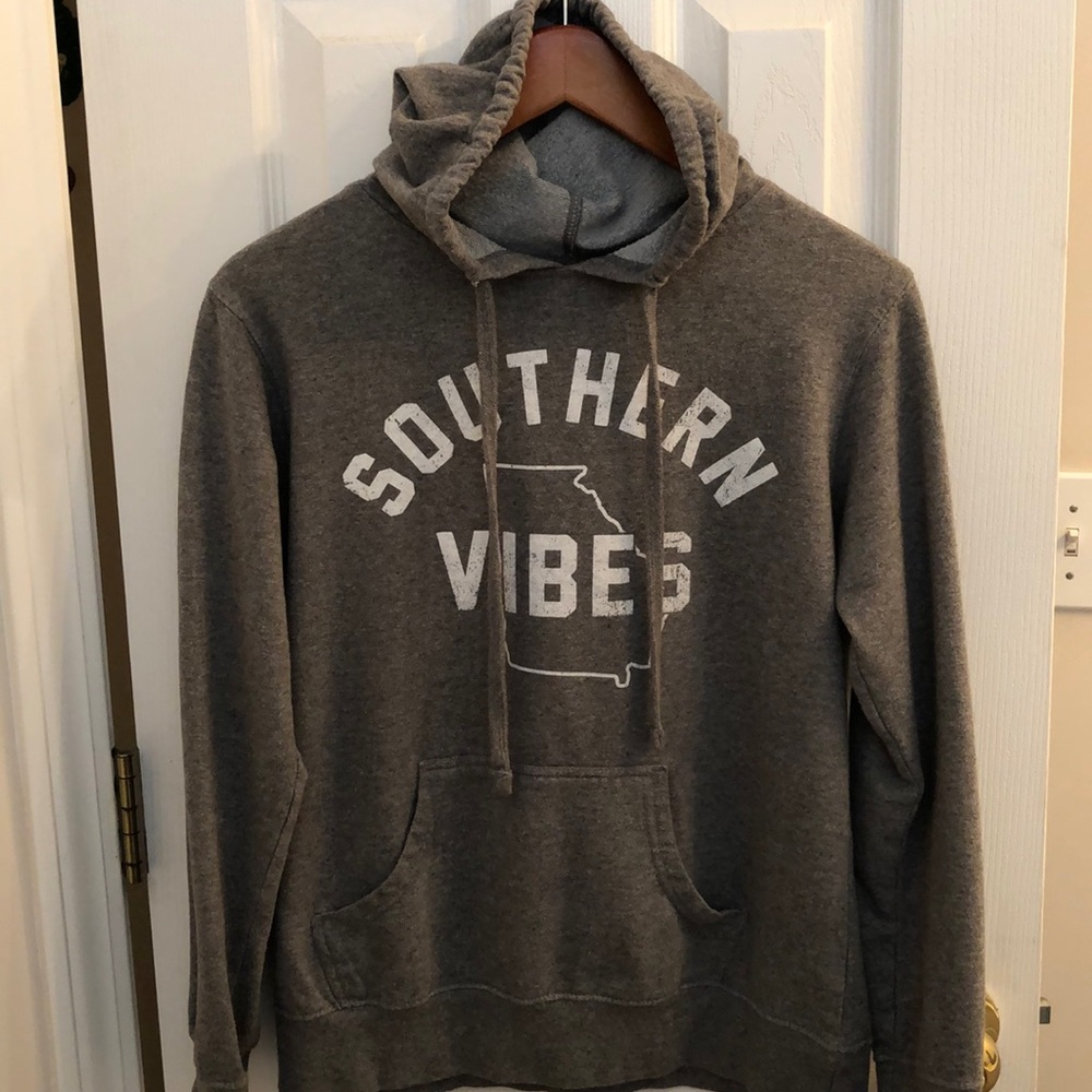 Southern Vibes gray Georgia hoodie